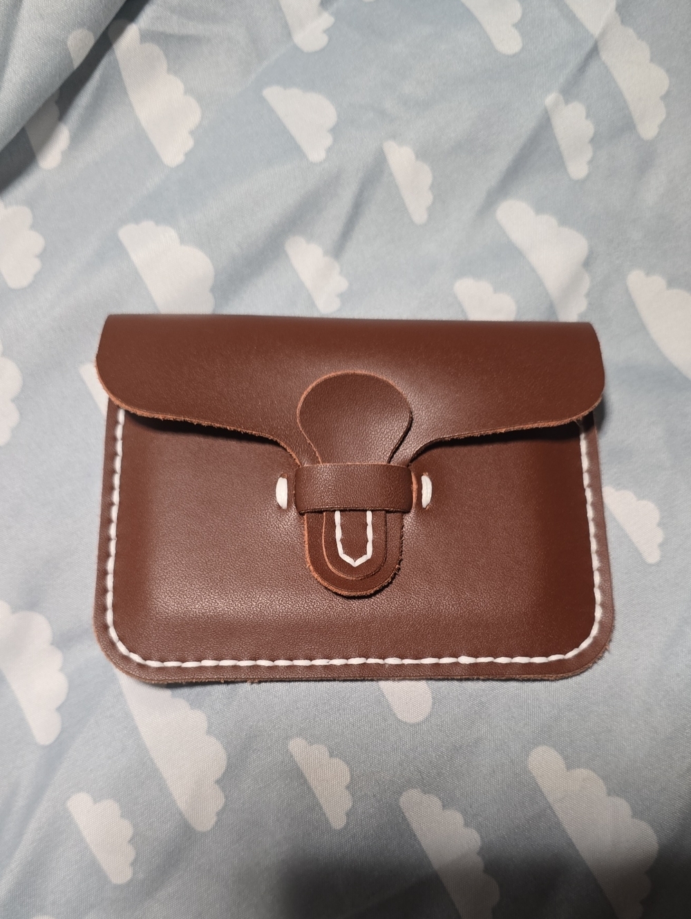 Handmade Classic Brown Leather Wallet Pouch